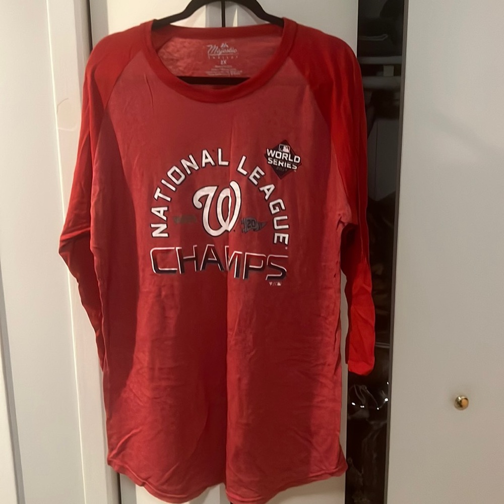 Men Majestic 2019 Washington National World Series T Shirt